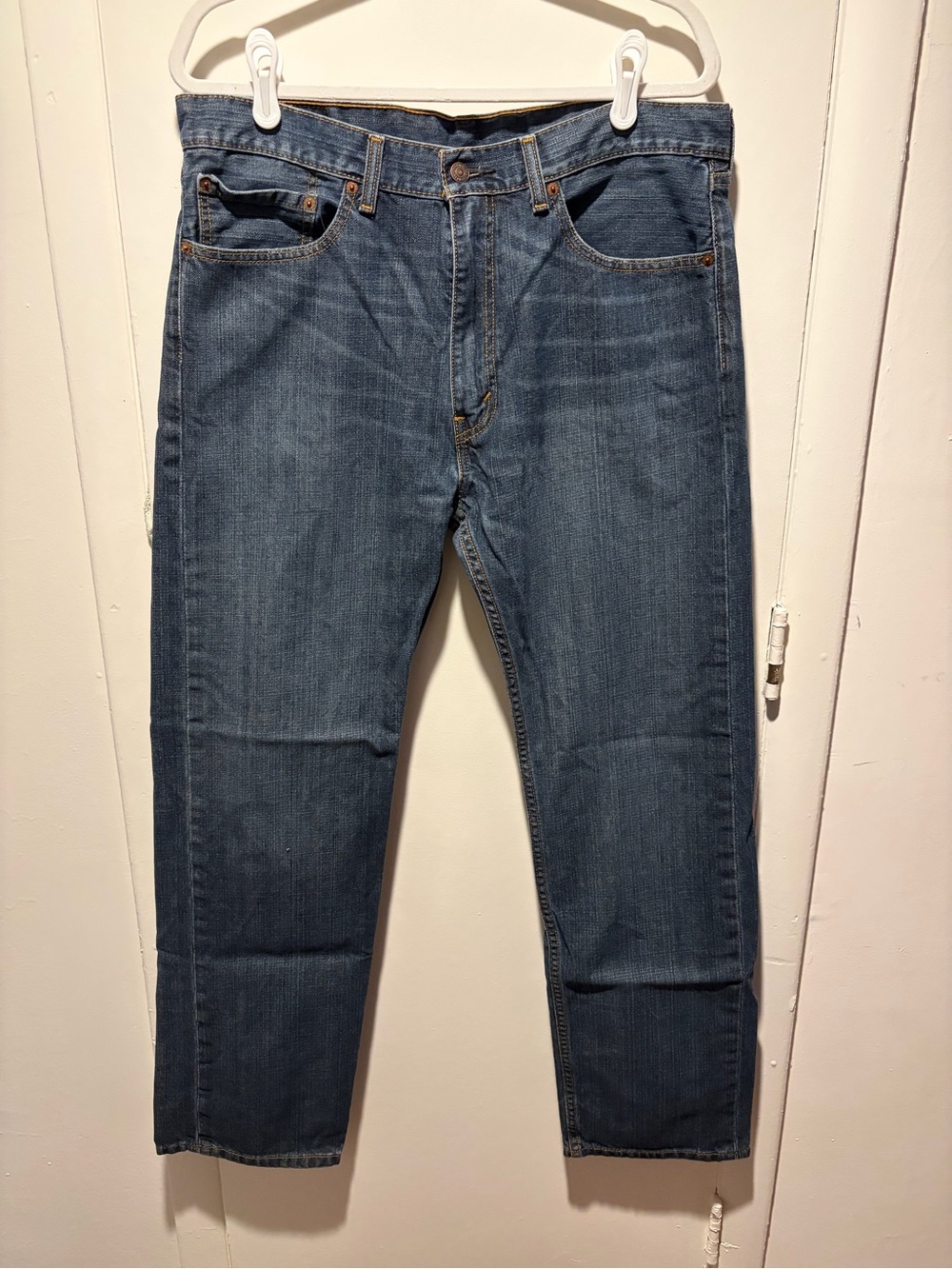 Levi's Straight Leg Jeans in Dark Blue Wash
